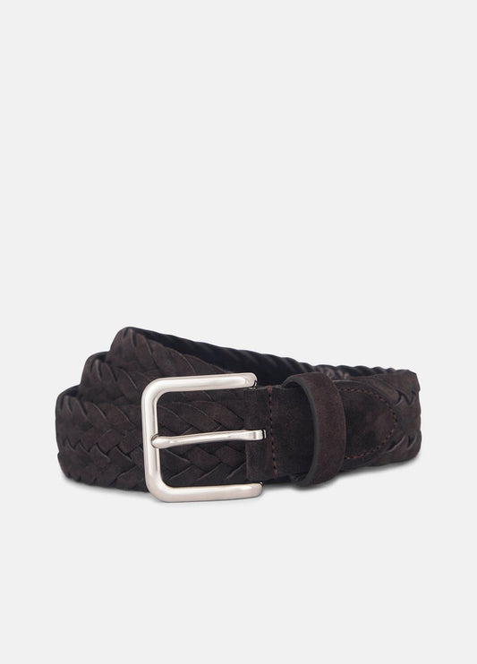 VINCE Men Men's 35mm Woven Suede Belt in Belts