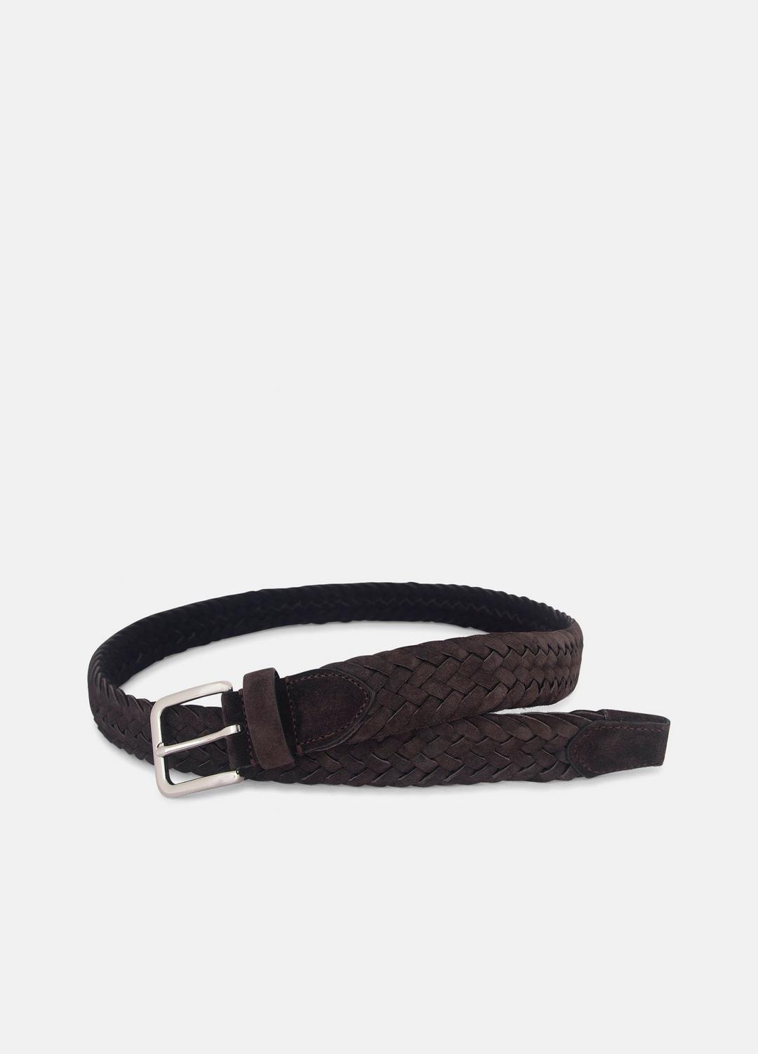 VINCE Men Men's 35mm Woven Suede Belt in Belts