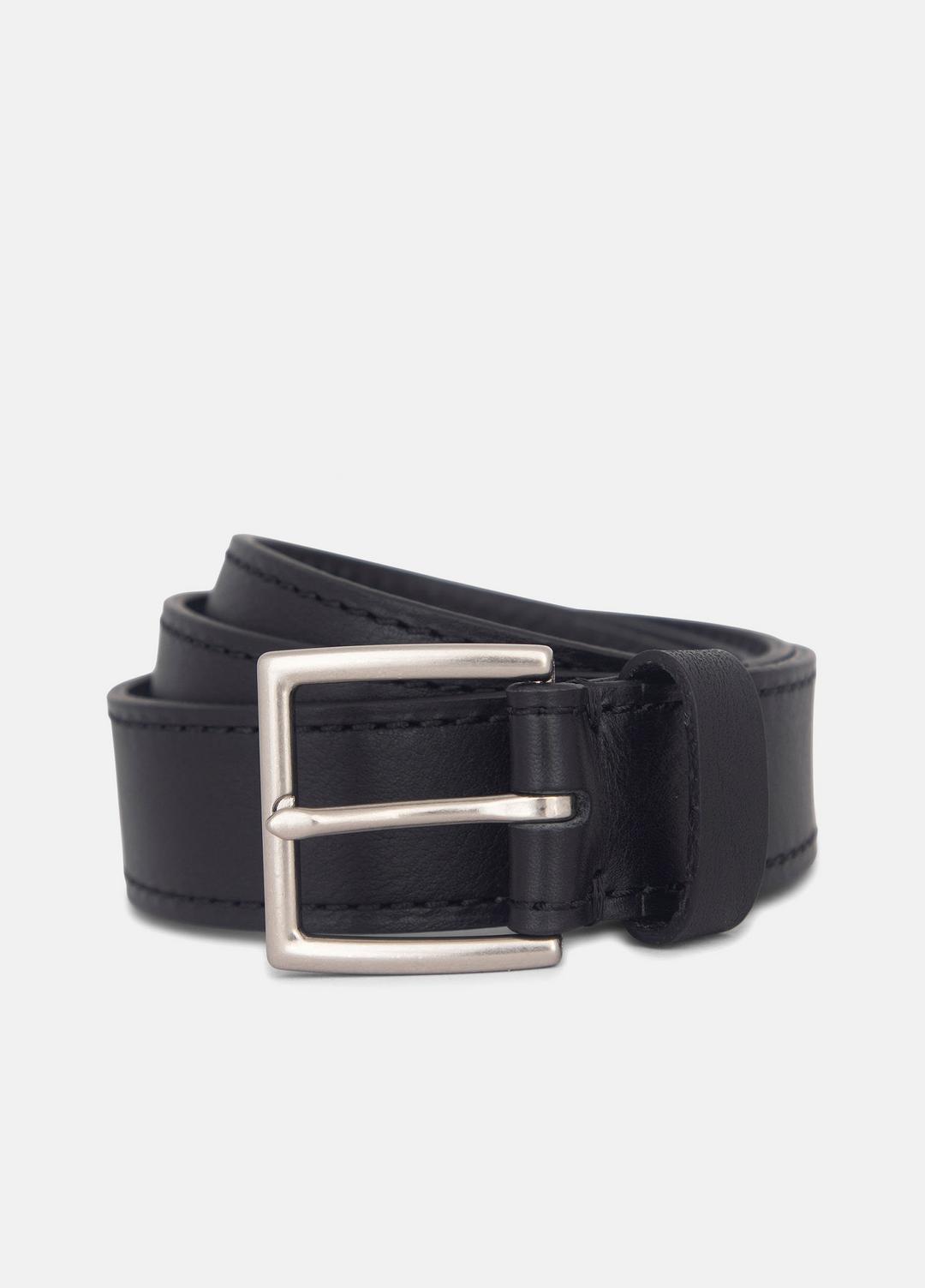 VINCE Men Men's 35mm Stitched Leather Belt in Belts
