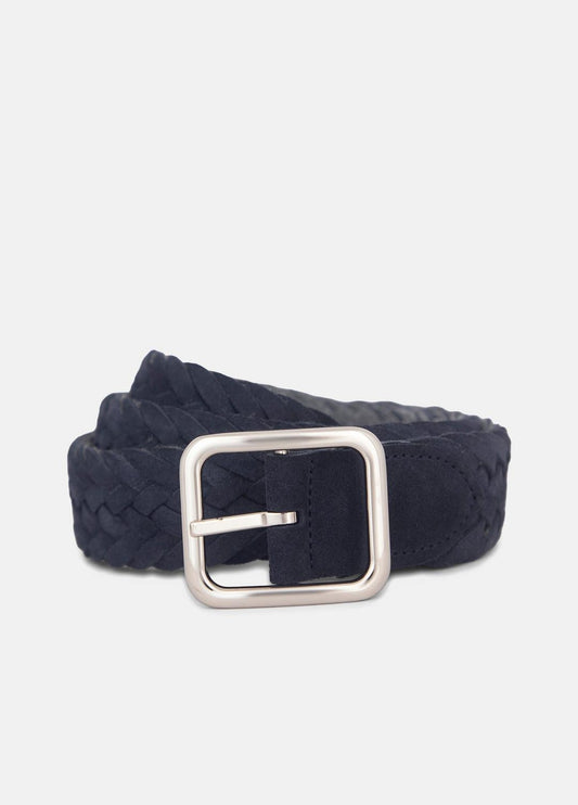 VINCE Men Men's 35mm Reversible Woven Suede Belt in Belts