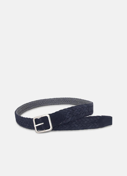 VINCE Men Men's 35mm Reversible Woven Suede Belt in Belts