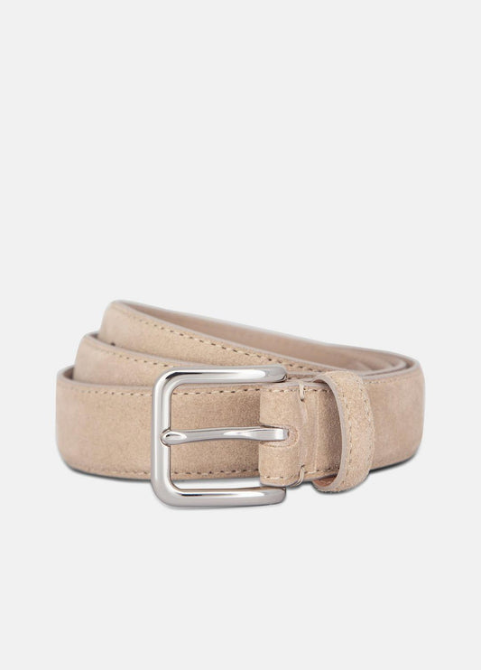 VINCE Men Men's 30mm Stitched Suede Belt in Belts