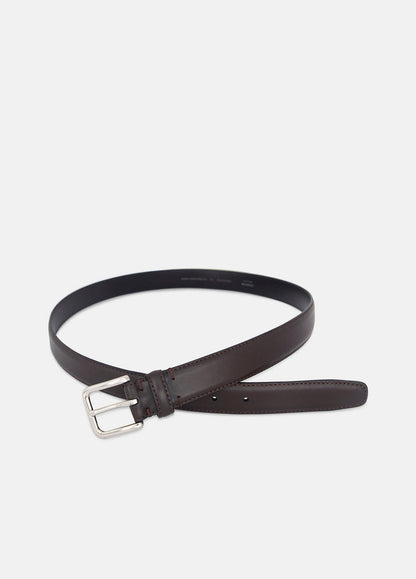 VINCE Men Men’s 30mm Stitched Leather Belt in Belts