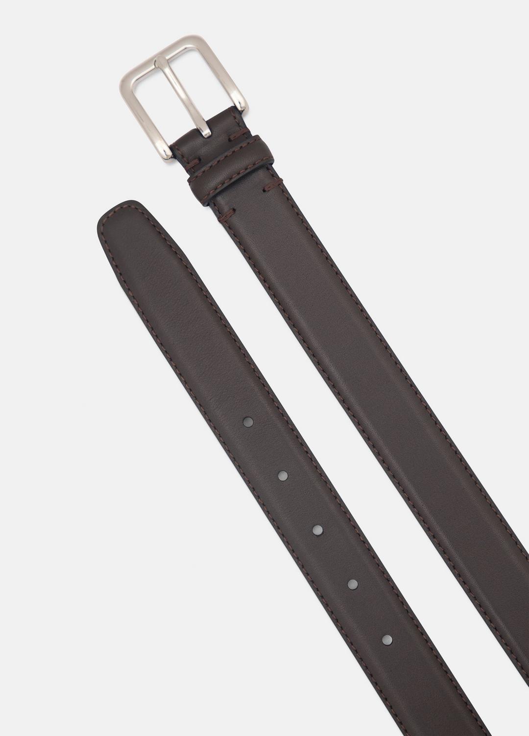 VINCE Men Men’s 30mm Stitched Leather Belt in Belts