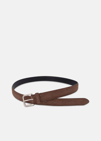 VINCE Men Men's 30mm Stitched Suede Belt in Belts