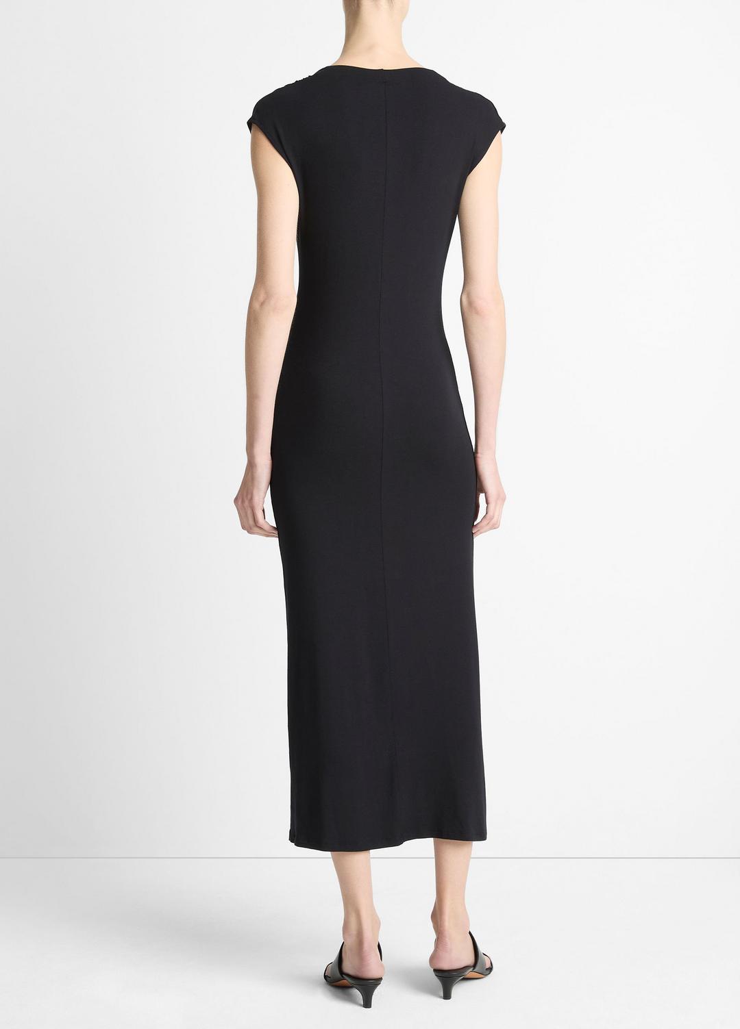 VINCE Sale Jersey Draped Cowl-Neck Dress in Dresses & Skirts