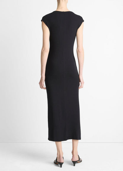 VINCE Sale Jersey Draped Cowl-Neck Dress in Dresses & Skirts