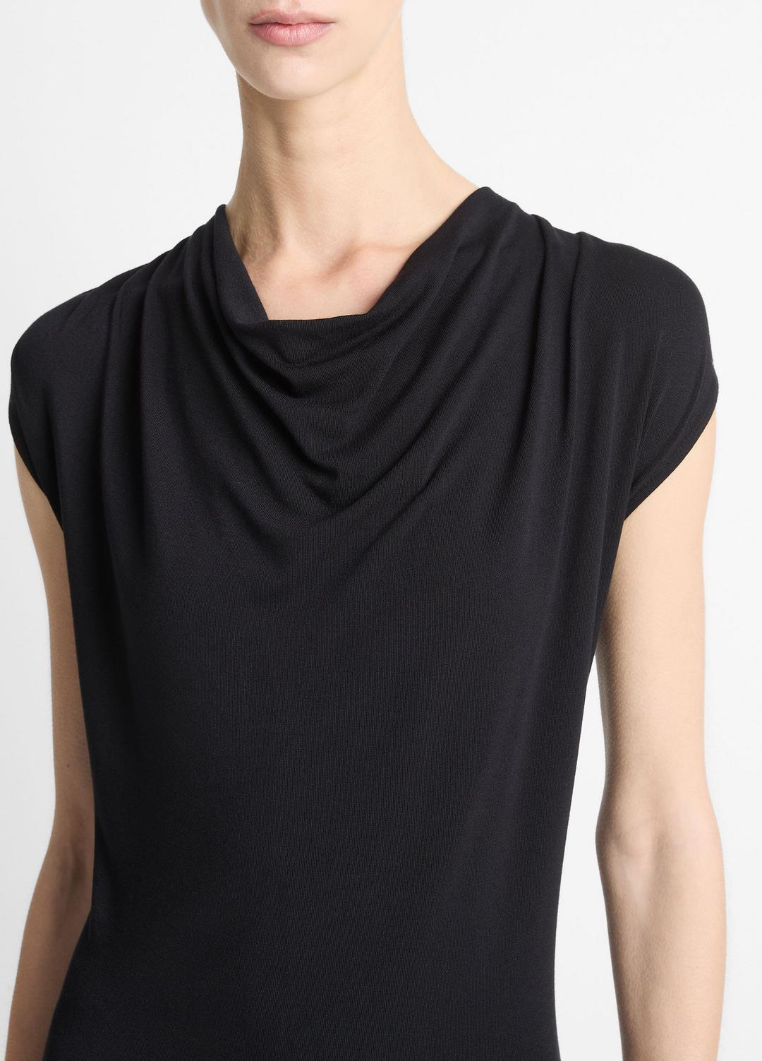 VINCE Sale Jersey Draped Cowl-Neck Dress in Dresses & Skirts