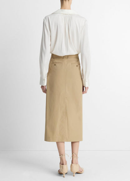 VINCE Sale Cotton Trench Pencil Skirt in Dresses & Skirts