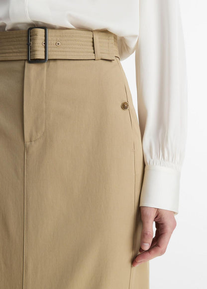 VINCE Sale Cotton Trench Pencil Skirt in Dresses & Skirts