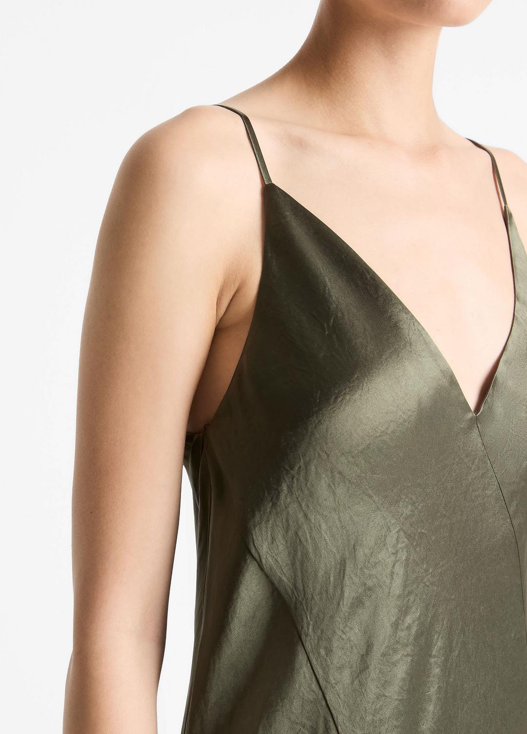VINCE Sale Paneled Satin Bias Slip Dress in Dresses & Skirts
