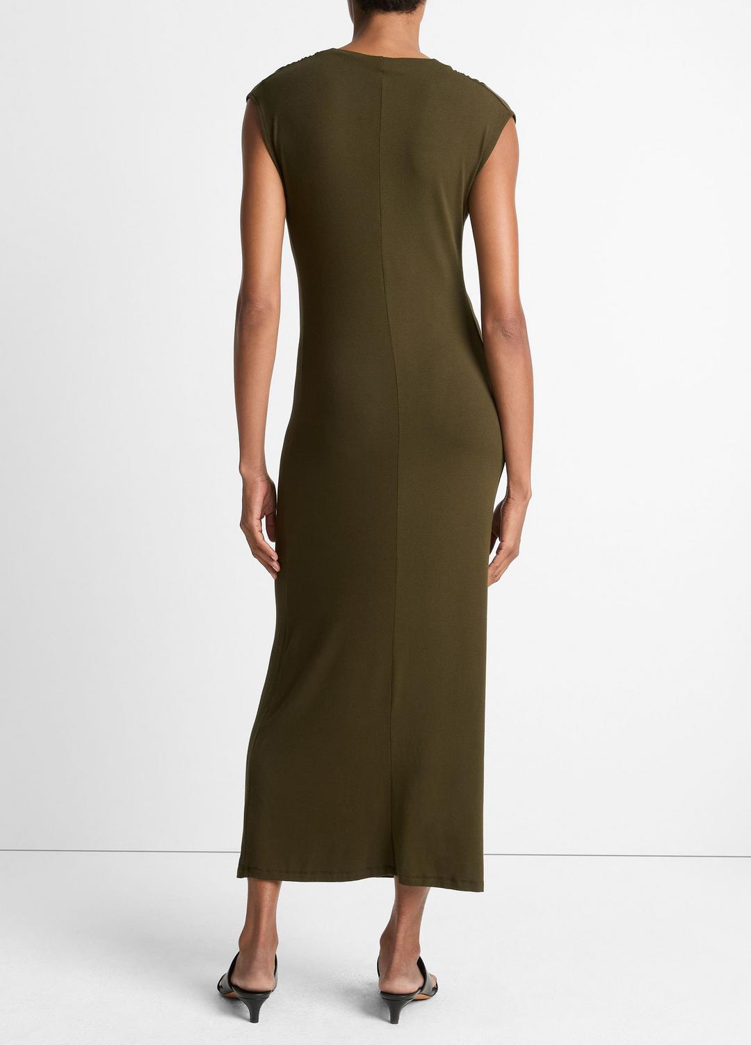 VINCE Sale Jersey Draped Cowl-Neck Dress in Dresses & Skirts