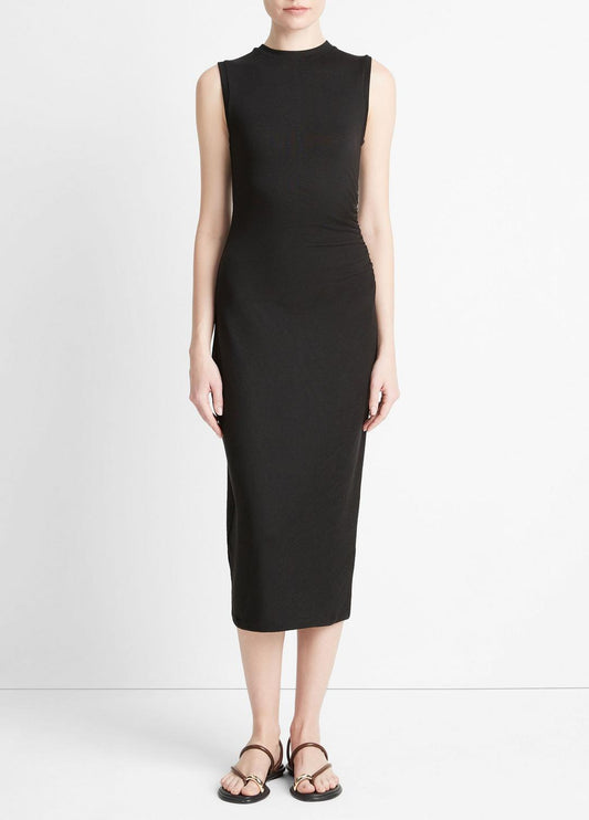 VINCE Sale Sleeveless Gathered-Waist Dress in Dresses & Skirts