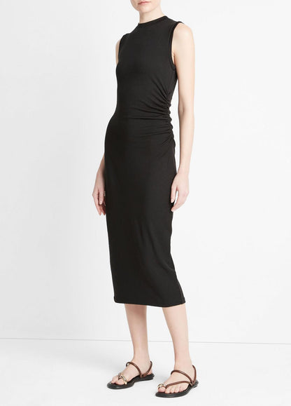VINCE Sale Sleeveless Gathered-Waist Dress in Dresses & Skirts