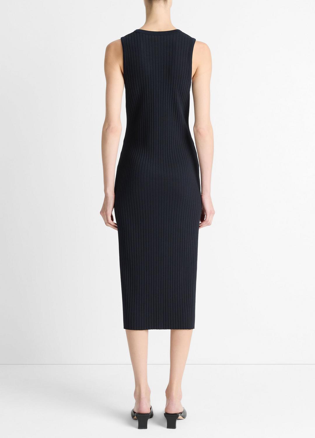 VINCE Sale Ribbed Cotton-Blend Button-Front Dress in Dresses & Skirts