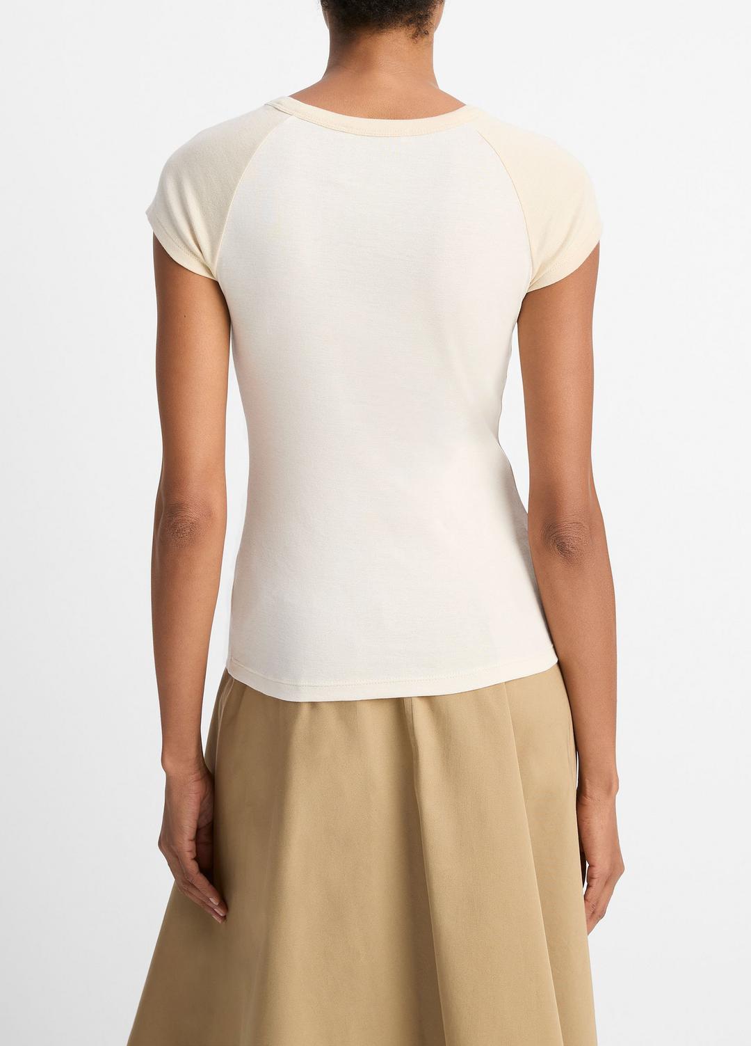 VINCE Sale Colorblock Pima Cotton Raglan T-Shirt in Shirts & Tees