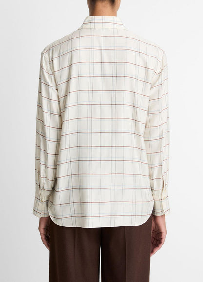 VINCE Sale Checked Plaid Button-Front Shirt in Shirts & Tees