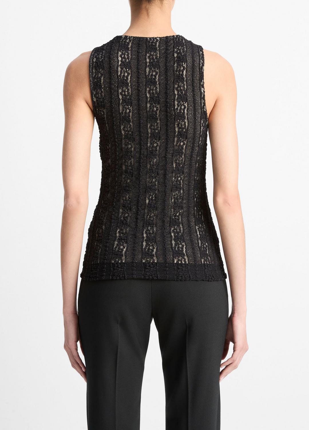 VINCE Sale Smocked Lace Shell in Shirts & Tees