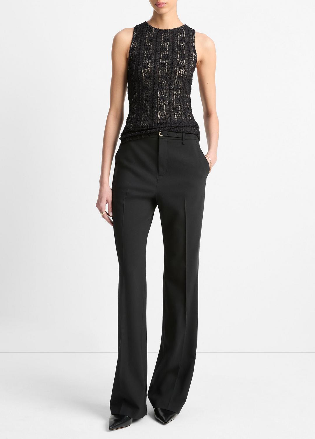 VINCE Sale Smocked Lace Shell in Shirts & Tees