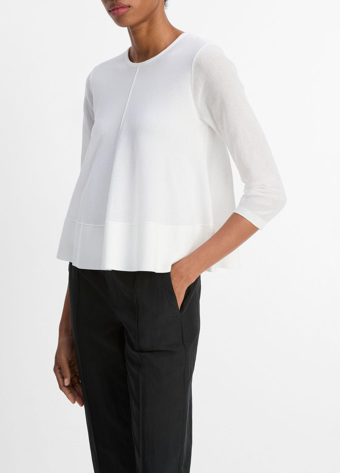 VINCE Sale Italian Cotton-Blend A-Line Sweater in Sweaters