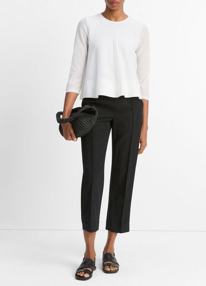 VINCE Sale Italian Cotton-Blend A-Line Sweater in Sweaters