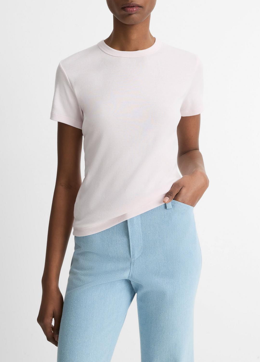 VINCE Sale Pima Cotton-Blend '90s Shrunken T-Shirt in Shirts & Tees