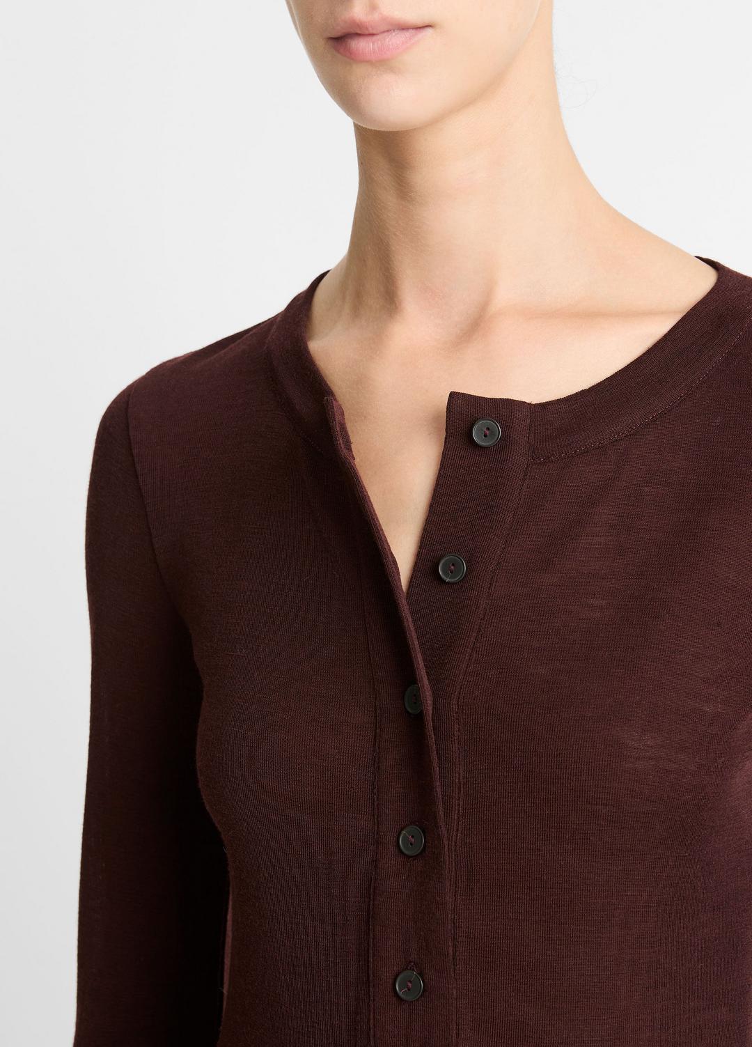 VINCE Sale Wool Long-Sleeve Henley in Shirts & Tees