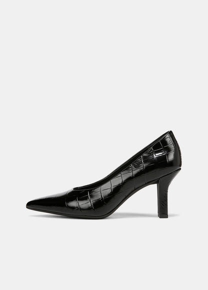 VINCE Sale Diane Croc-Embossed Leather Pump in Shoes
