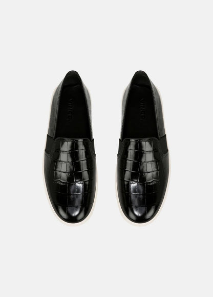 VINCE Sale Blair Croc-Embossed Leather Sneaker in Shoes