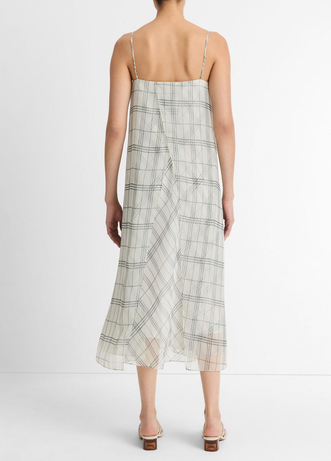 VINCE Sale Fenced Plaid Layered Dress in Dresses & Skirts