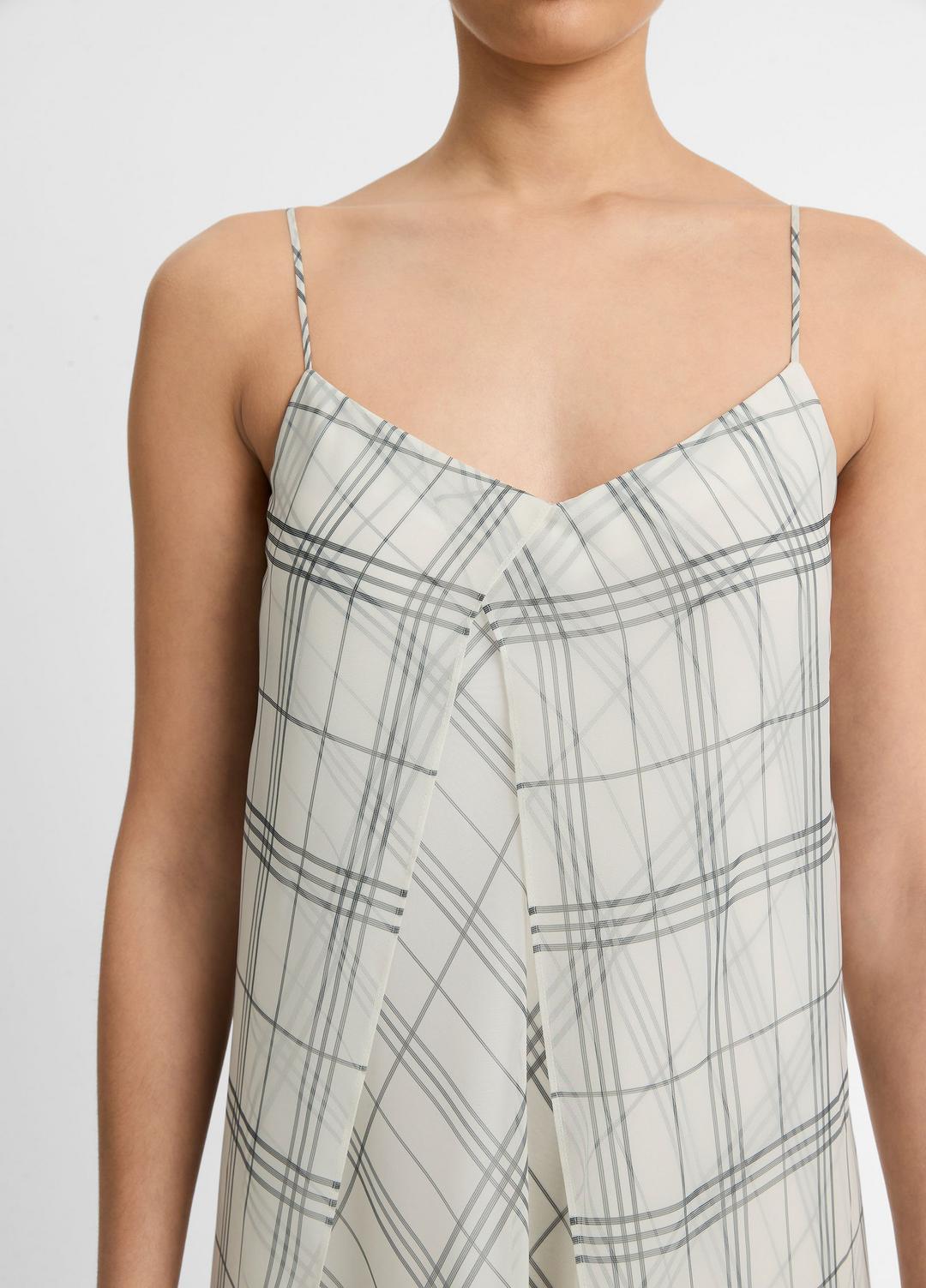 VINCE Sale Fenced Plaid Layered Dress in Dresses & Skirts