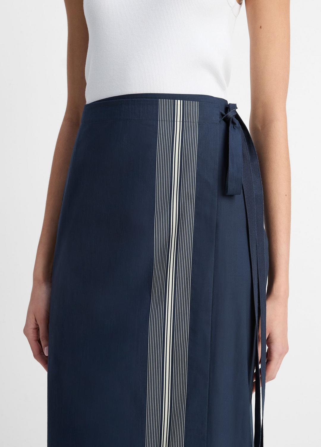 VINCE Sale Handkerchief-Stripe Straight Wrap Skirt in Dresses & Skirts