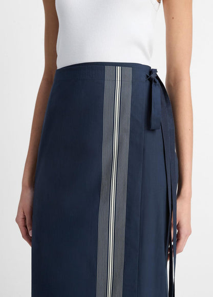 VINCE Sale Handkerchief-Stripe Straight Wrap Skirt in Dresses & Skirts