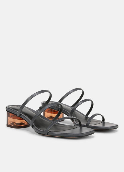 VINCE Sale Palm Springs Leather Heeled Sandal in Shoes