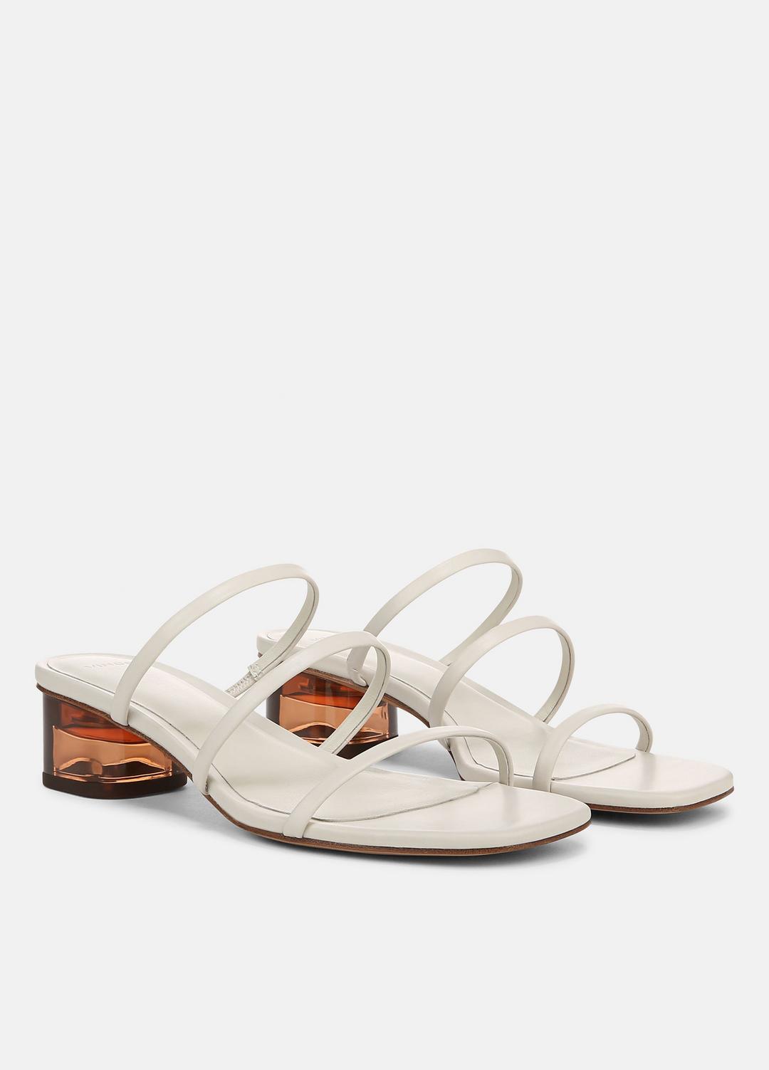VINCE Sale Palm Springs Leather Heeled Sandal in Shoes