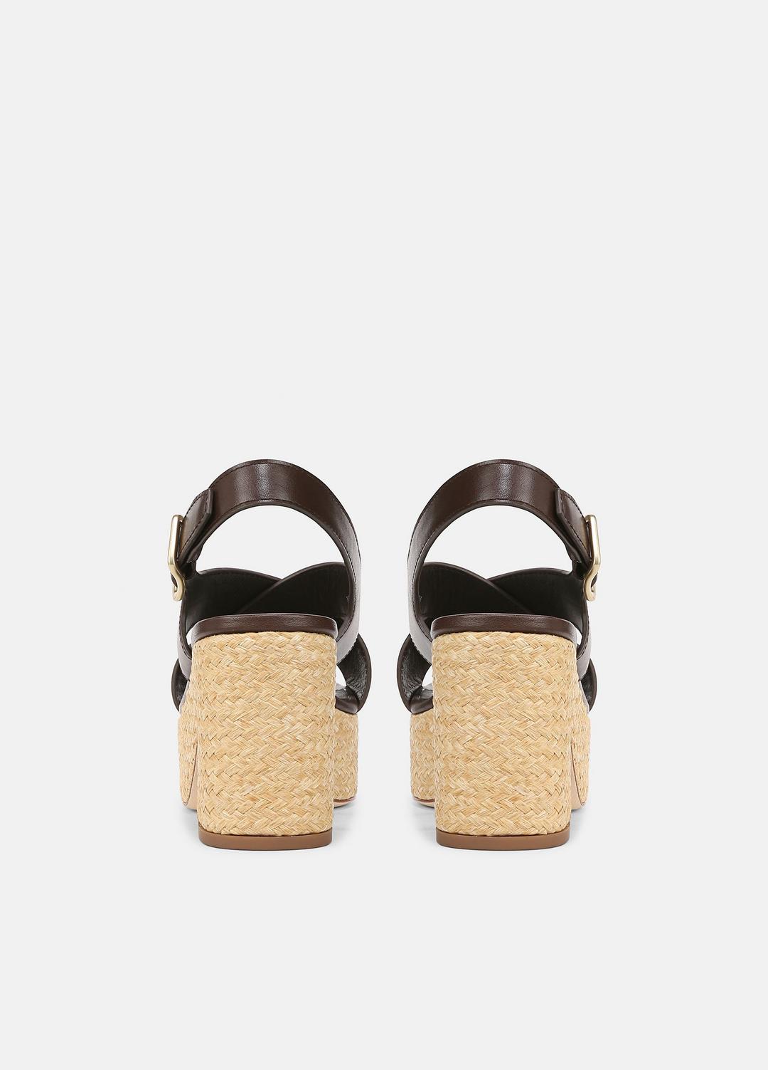 VINCE Sale Clementina Leather Platform Sandal in Shoes