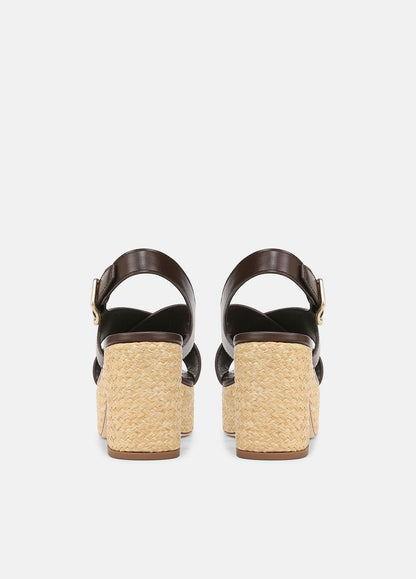 VINCE Sale Clementina Leather Platform Sandal in Shoes