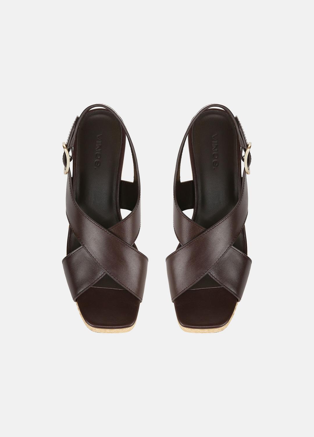 VINCE Sale Clementina Leather Platform Sandal in Shoes