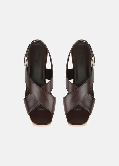 VINCE Sale Clementina Leather Platform Sandal in Shoes