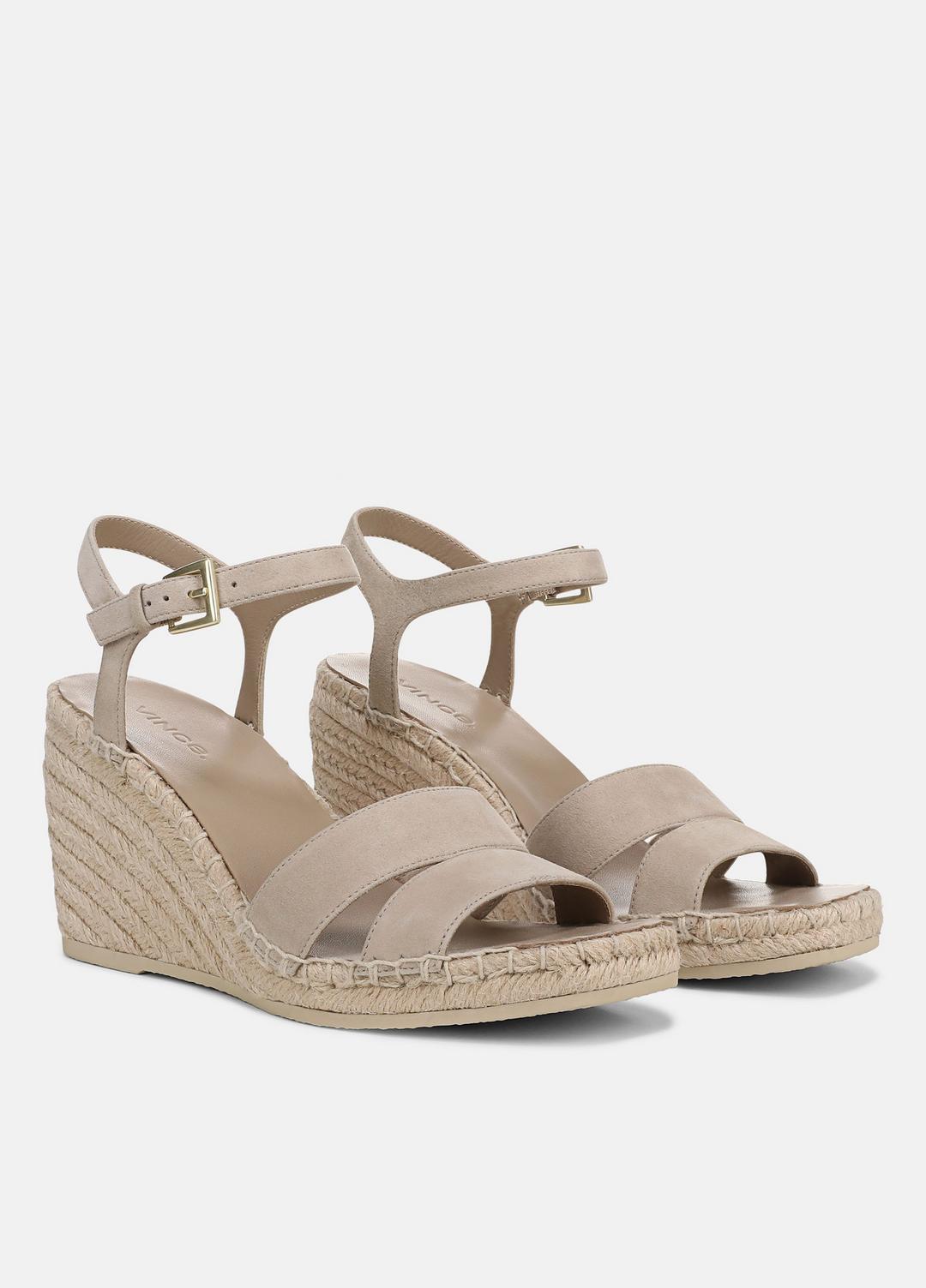 VINCE Sale Gwen Suede Espadrille Wedge Sandals in Shoes