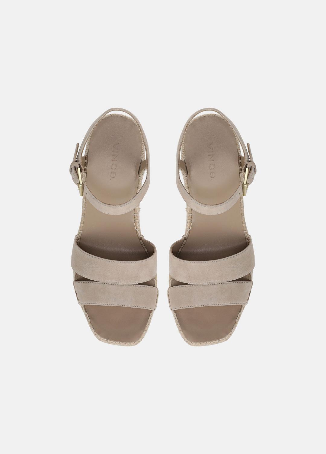VINCE Sale Gwen Suede Espadrille Wedge Sandals in Shoes