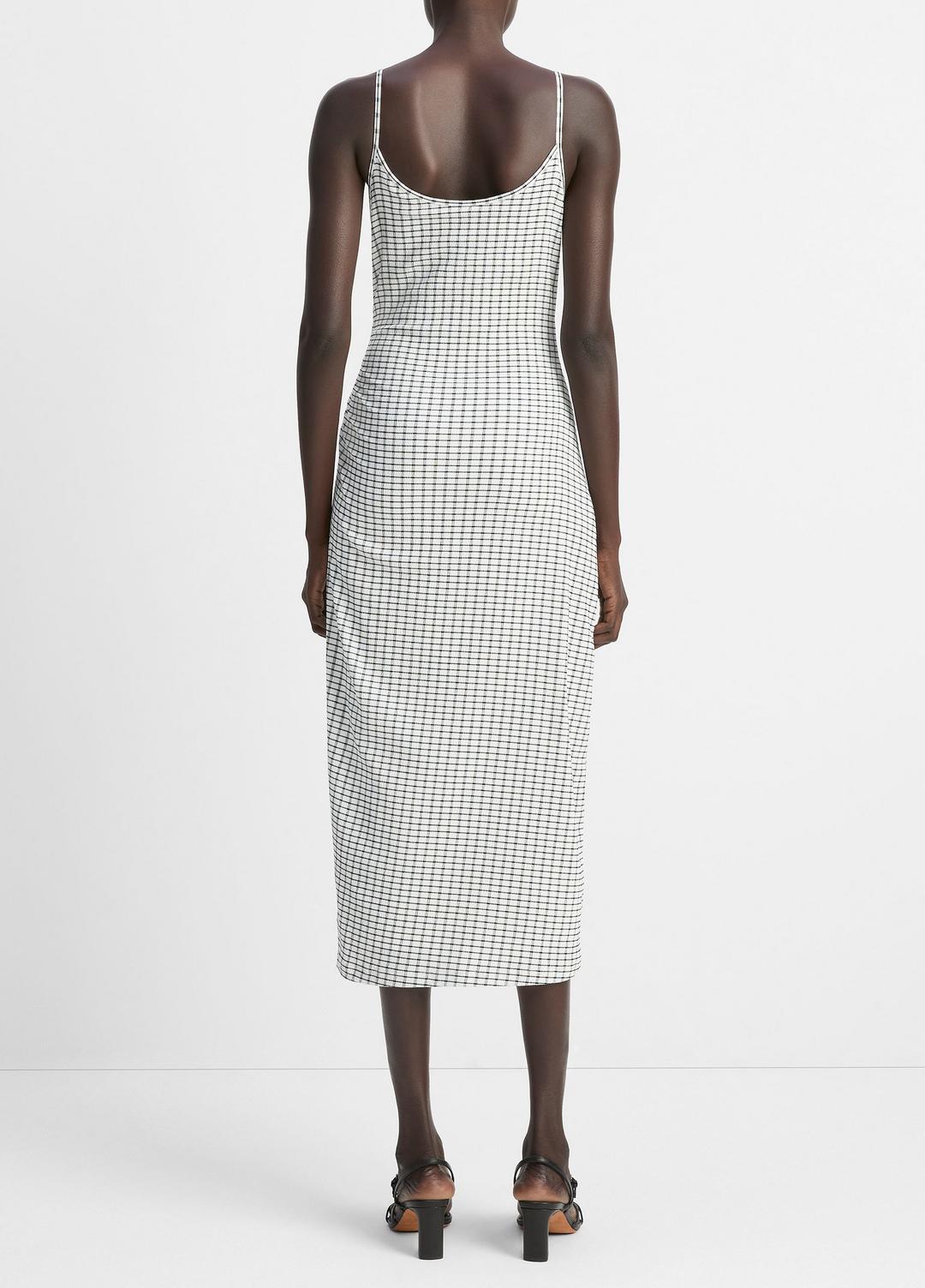 VINCE Sale Checked Smocked Tank Dress in Dresses & Skirts