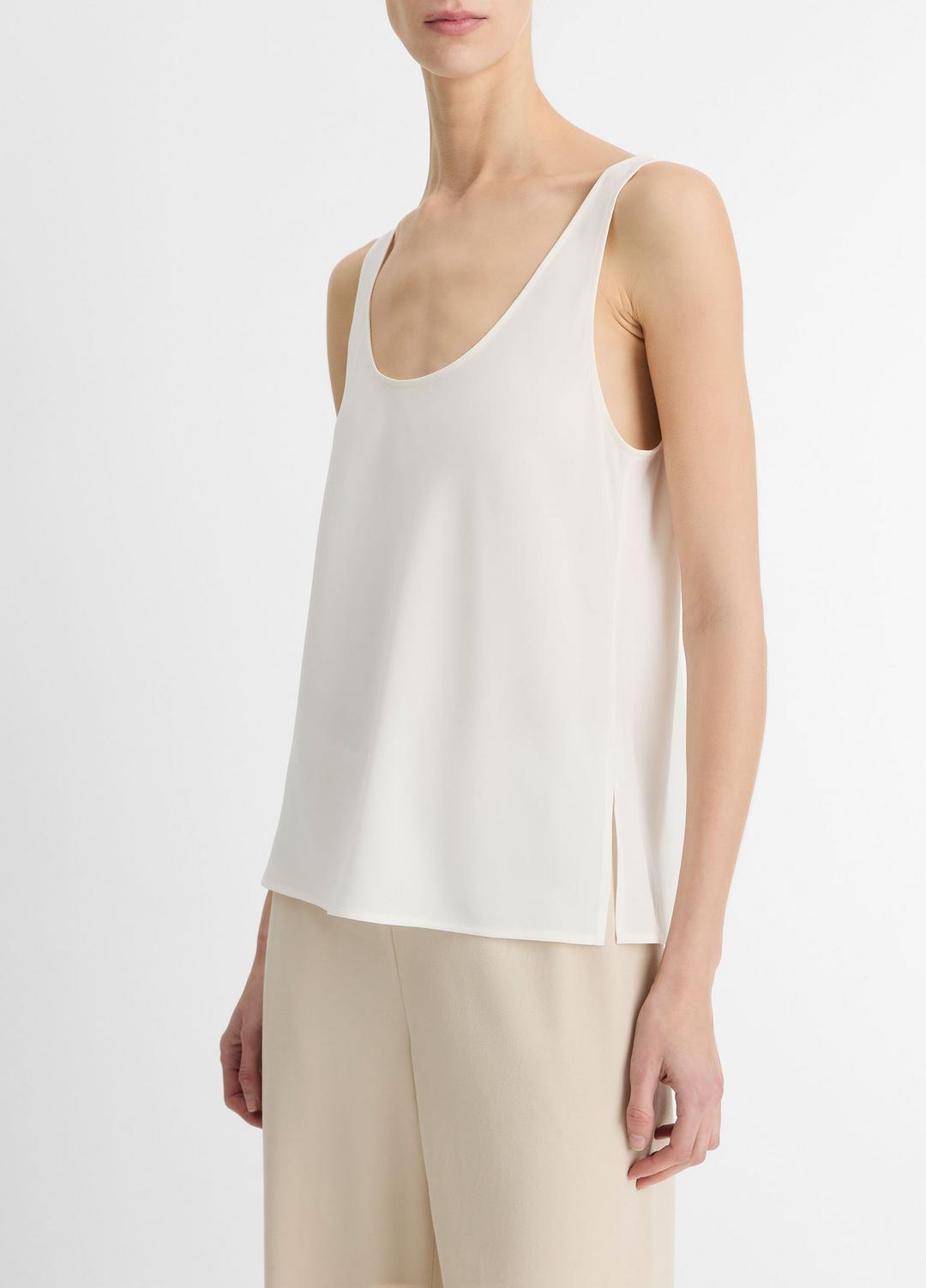 VINCE Sale Classic Stretch-Silk Bias Tank in Shirts & Tees