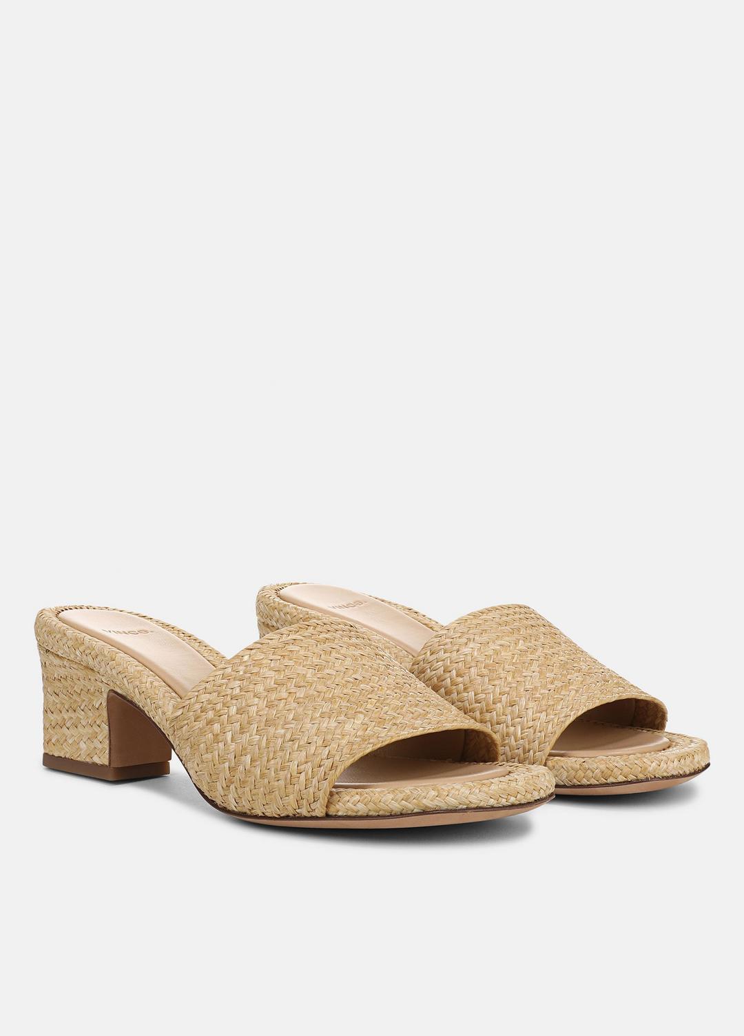 VINCE Sale Ariana Raffia Heeled Sandal in Shoes