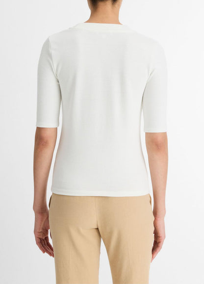 VINCE Sale Jersey Elbow-Sleeve Henley in Shirts & Tees