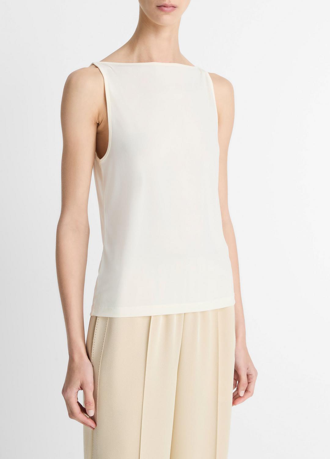 VINCE Sale Matte Jersey Boat-Neck Tank in Shirts & Tees