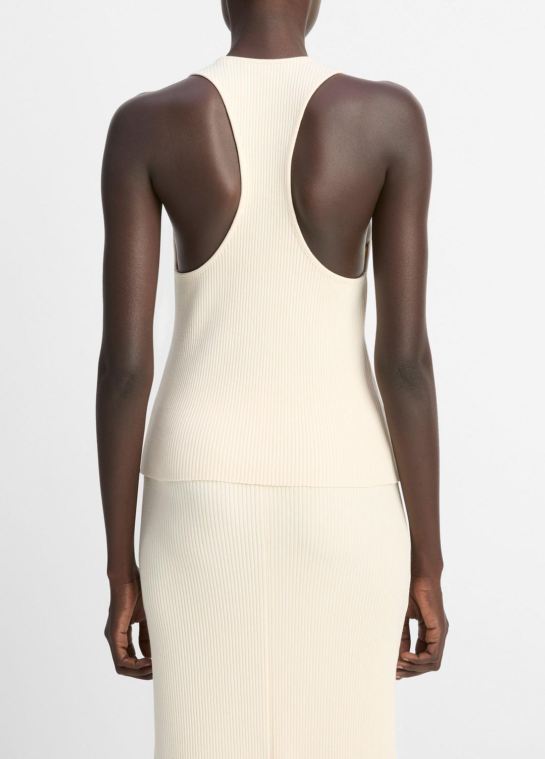 VINCE Sale Ribbed Cotton-Blend Racerback Tank in Shirts & Tees