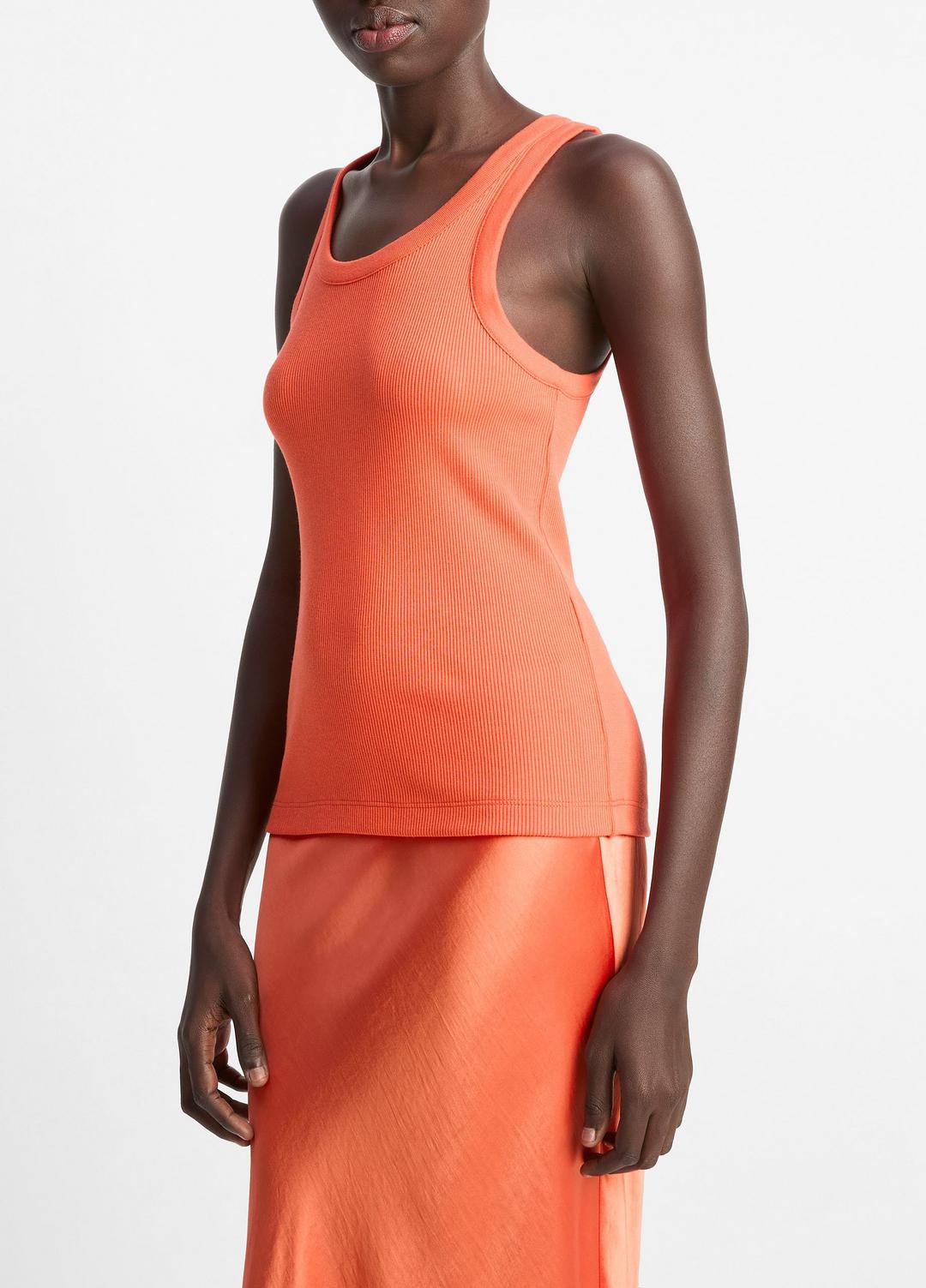 VINCE Sale Ribbed Scoop-Neck Tank in Shirts & Tees