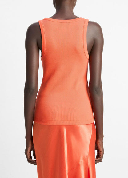 VINCE Sale Ribbed Scoop-Neck Tank in Shirts & Tees