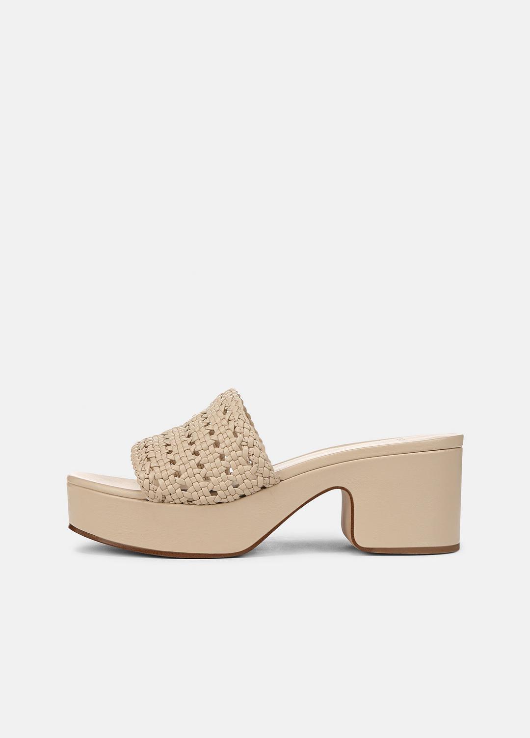 VINCE Sale Margo Woven Leather Platform Sandal in Shoes